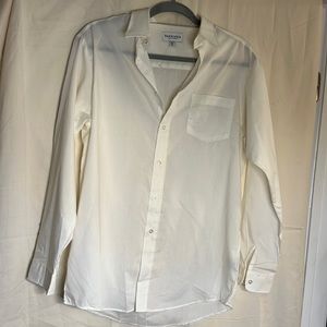 NWOT Van Heusen Button Down Long Sleeve Men’s Shirt Color: White